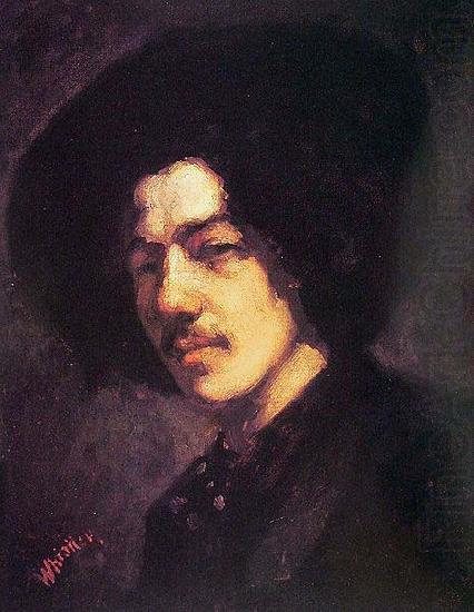 James Abbott Mcneill Whistler Portrait of Whistler with Hat china oil painting image